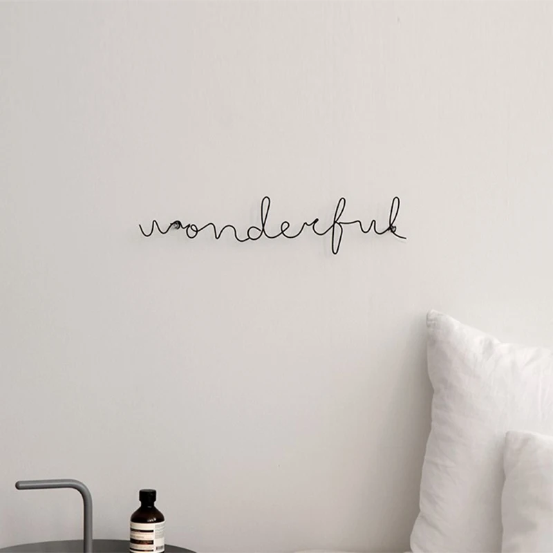 1 шт. скандинавские простые железные буквы настенное украшение для гостиной