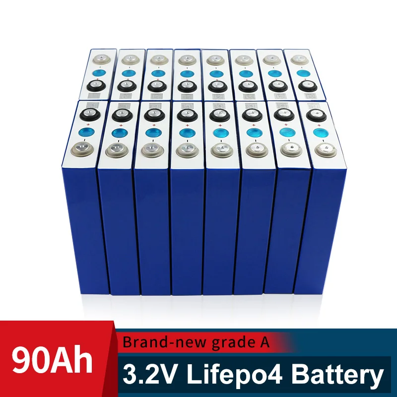 

NEW 3.2V 90Ah Continuous 270A Discharge for 24V Diy EV RV battery pack LiFePO4 Prismatic Cell with BUS BARSEU US Tax Free