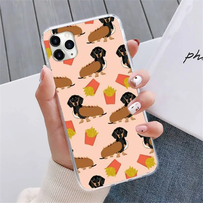 

Dachshund Dog Silhouette Phone Case For iphone 12 5 5s 5c se 6 6s 7 8 plus x xs xr 11 pro max mini