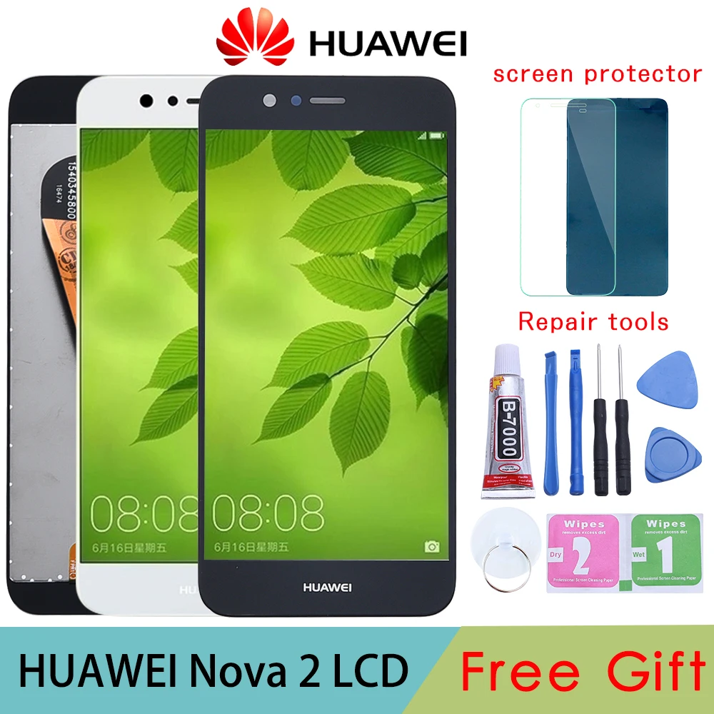 Протестированный OK для huawei Nova 2 ЖК-дисплей кодирующий преобразователь сенсорного экрана в сборе PIC-AL00 PIC-TL00 Замена PIC-LX9