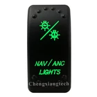 7 контактов ВКЛ.ВЫКЛ. На DPDT автомобильный лодочный кулисный переключатель-навигацияAnc светильник s-Зеленый светильник для 4x4 Carling Narva Caravan Marine 12 В 24 В