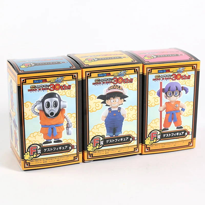 Dragon Ball 30th Ichiban kuji F Prize Arale Nori Toriyamaro обезьяна Кин ПВХ Фигурки игрушки 3 шт./компл