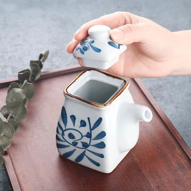 FANCITY в японском стиле ретро Керамическая приправа соевый соус уксус бутылка