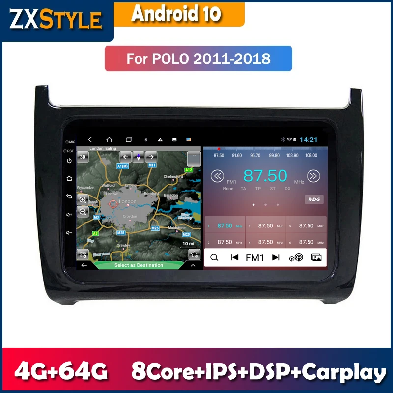 

Автомагнитола на Android 10, мультимедийный плеер, стерео для Volkswagen POLO 2011-2018, аудио, GPS-навигация, двойной Din, BT, Wi-Fi, CarPlay