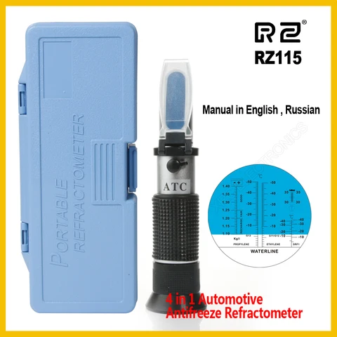 Автомобильный рефрактометр антифриз RZ, точка замерзания, аккумулятор Adblue