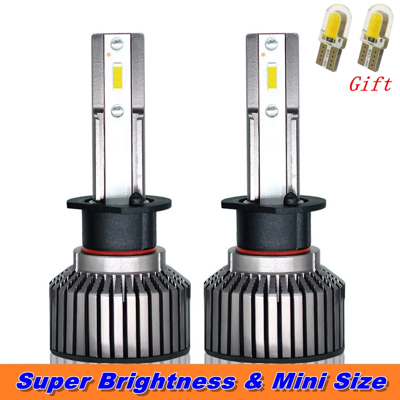 6000K Lamp Автомобильный светодиодный фары для H7 H4 H1 H3 9006 9005 H11 9012 D2 CSP мини Размеры