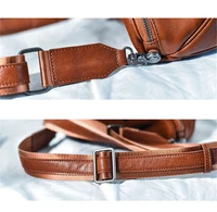 Original handmade Genuine leather messenger handbag retro pure saddle bag wide shoulder strap large capacity messenger bag