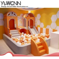 ylwcnn soft wooden playground kids foam tube slide park ball pool toys y202112a4 soft package architecture indoor paradise