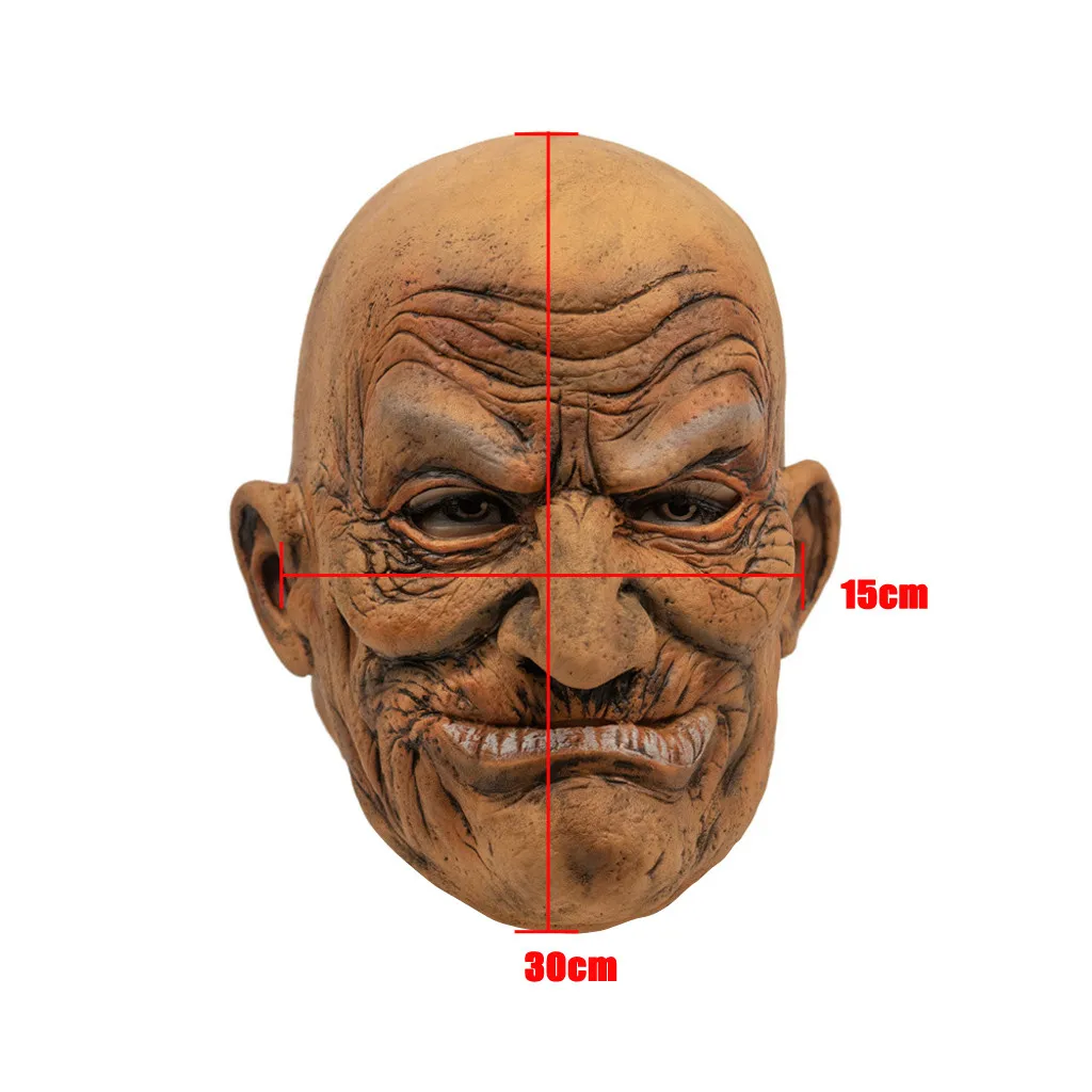 Ужасная маска для смешной латексный на Хэллоуин головы старика ужасная лица