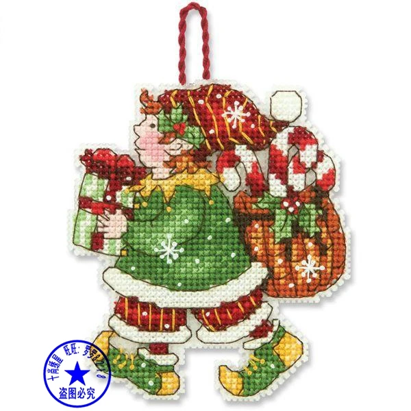 

MM Top Quality Lovely Hot Sell Counted Cross Stitch Kit Santa Ornament Christmas Tree Ornaments Gift Dim 70-08913