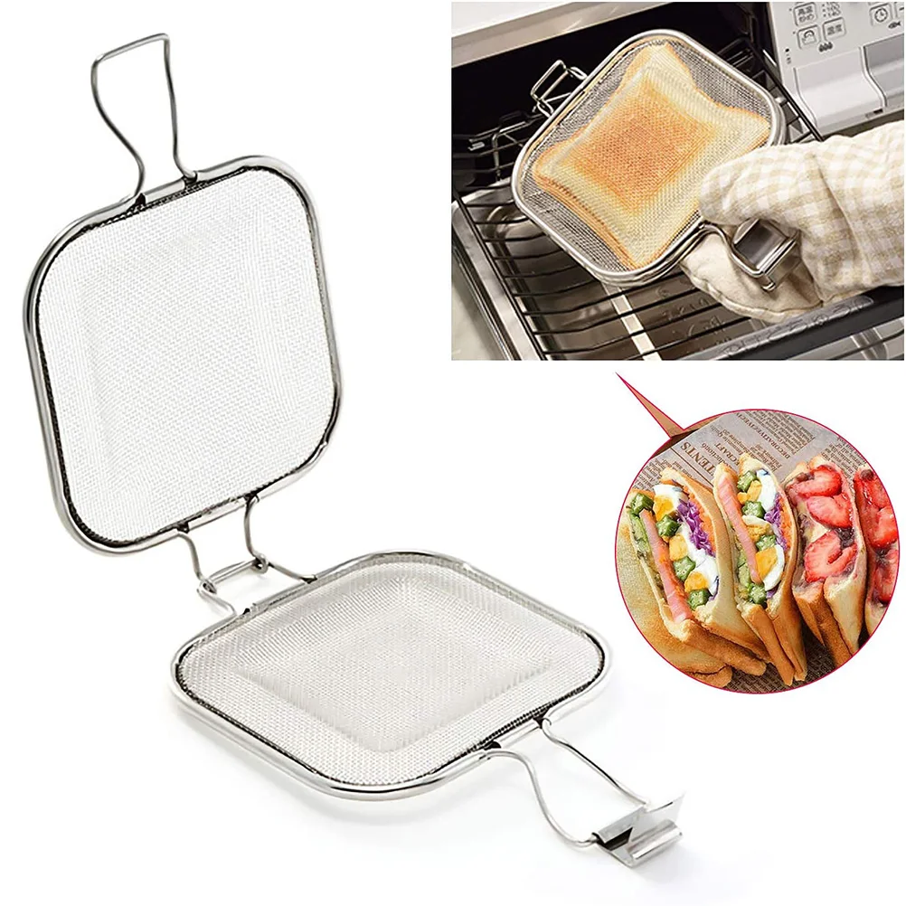 

1 Pcs Stainless Steel Baking Rack Bread Sandwich Grilling Net Cooling Rack for Home Kitchen DIY Baking Tool