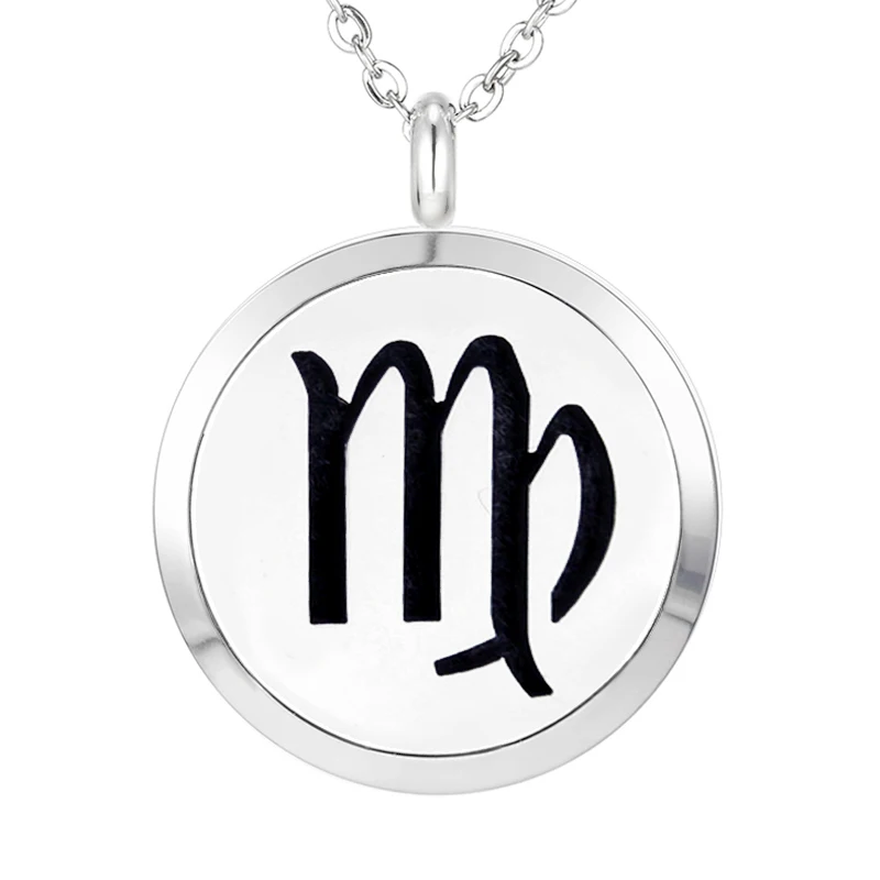 С цепочкой подарок 12 знаков зодиака 30 мм Нержавеющая сталь Эфирное Масла