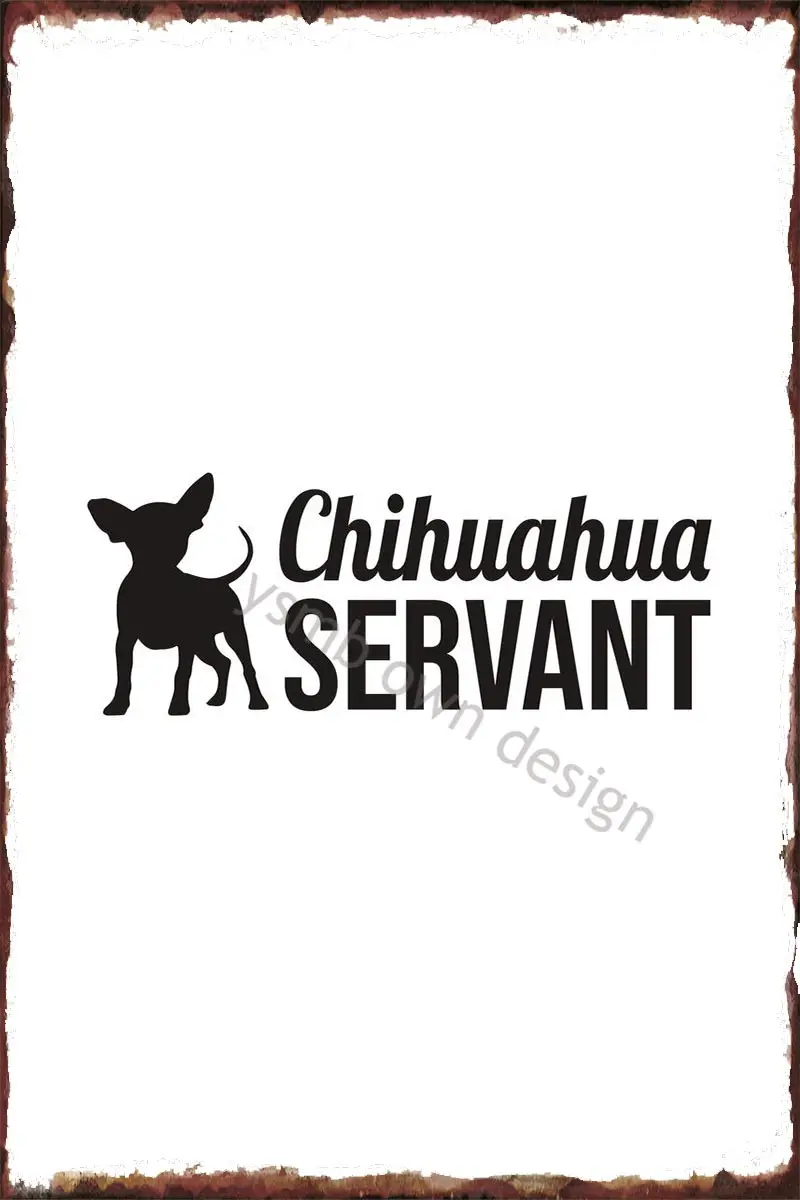 

Подарочный Настенный декор чихуахуа, жестяная Ретро винтажная металлическая вывеска, жестяные тарелки для художественного паба, дома, клуб...