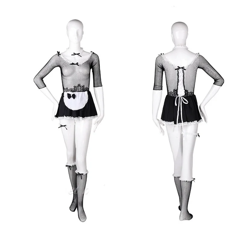 

Women Cosplay Maid Uniform Lenceria Sexy Lingerie Hot Lace Underwear Perspective Babydoll Servant Erotic Show Erotic Roleplay