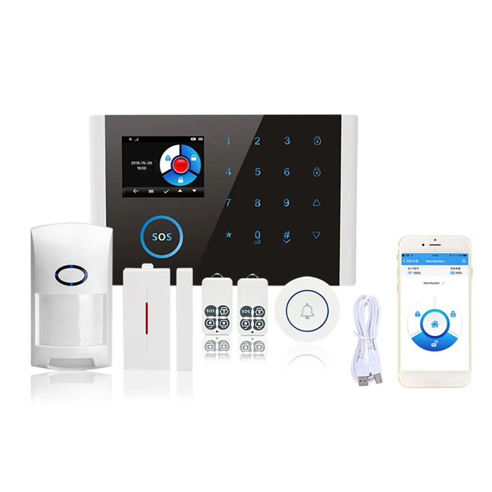 package 1 Cs108 переключаемая Беспроводная система домашней безопасности Wifi Gsm Gprs Сигнализация приложение дистанционное управление Rfid карта Arm Disarm - Color: package 1