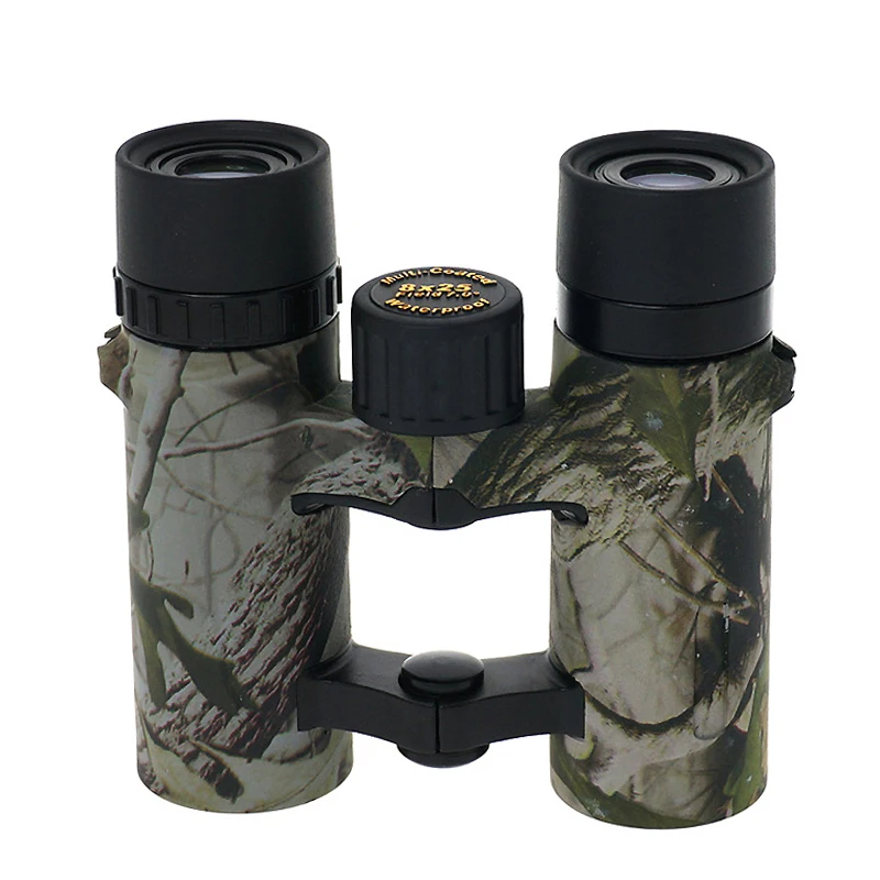 Camouflage 8x25 Binocular Telescope HD Waterproof High Times BAK4 Prism FMC Outdoor Camping Bird-watching Telescopes