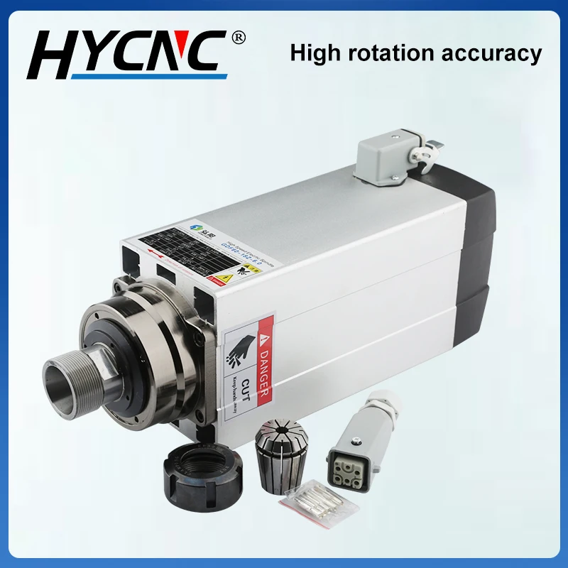 HQD 6KW 220V 380V Шпиндельный двигатель с воздушным охлаждением фрезерный станок ЧПУ -