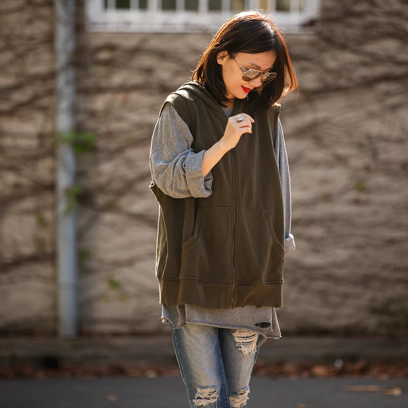 MICOCO V1986 Корейская версия большой красивый молнии капюшон клип куртка | Женская