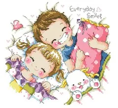 

Набор для вышивки крестиком, оранжевый и анис, 14 шт.