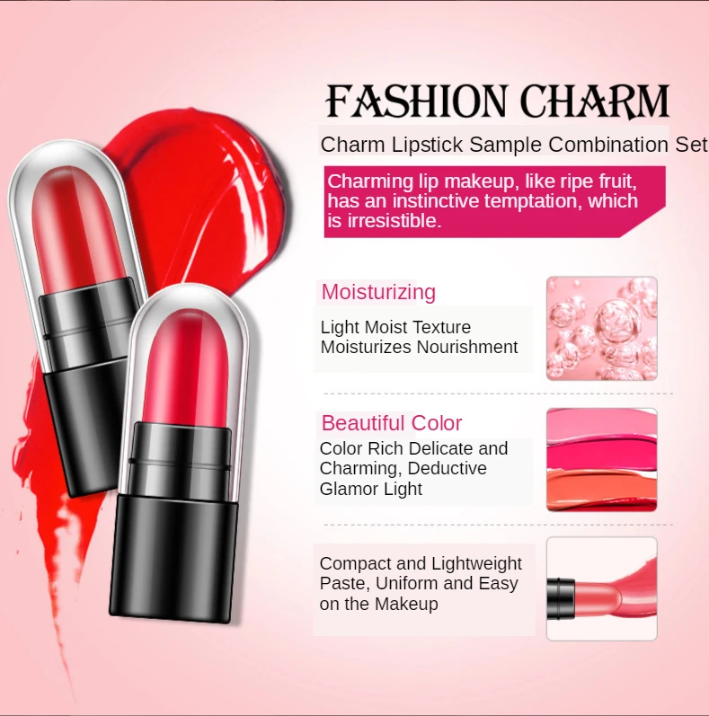 

12pcs / Set Lipsticks Long Lasting Mini Lipstick Lip Gloss Cream Moisturizing Beauty Lip Stick Sexy Color Fashion Lip Makeup 45g