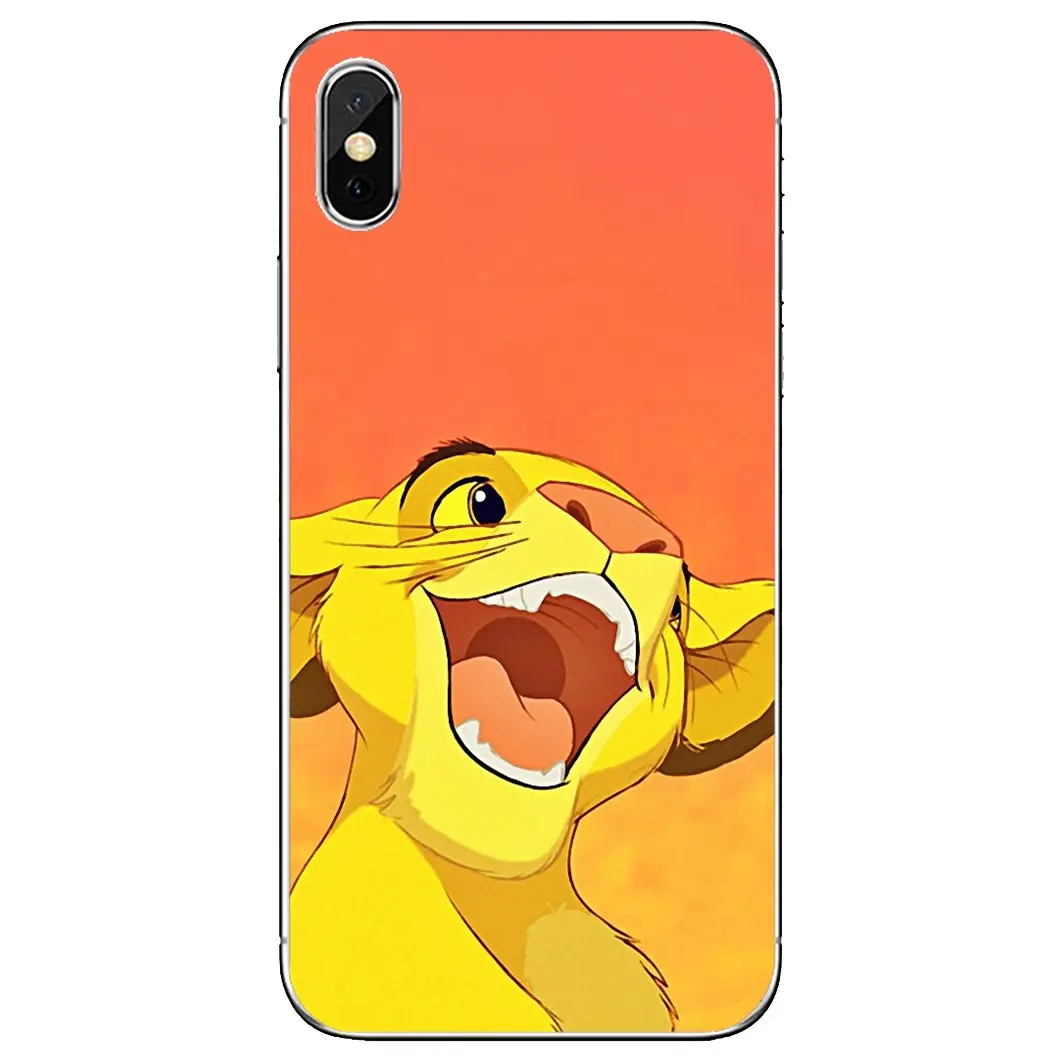 Для Samsung Galaxy Note 3 4 5 8 9 S3 S4 S5 Mini S6 S7 Edge S8 S9 S10 Plus Simba-смешное лицо-король Льва-цветочный