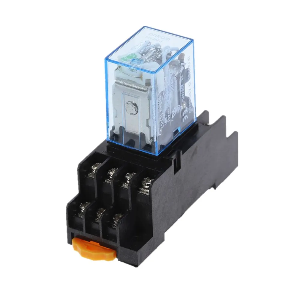 1 комплект MY4NJ промежуточное реле MY4N J DC 12V 24V / AC 110V 220V 14 иголок с портативный