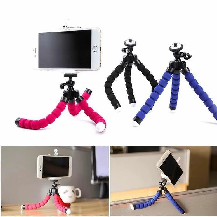 

Lucky Selfie Flex Pod Octopus Gorilla Tripod For Camera W/ With mobile phone clip 100% Original Free Phone Holder