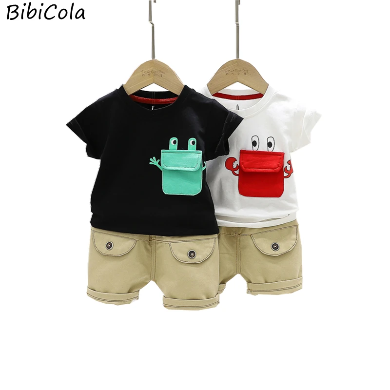 

New Summer Baby Clothing Suit Toddler Kids Cartoon Tops+shorts Outfit Set Clothes Casual Sports T-shirt Pants