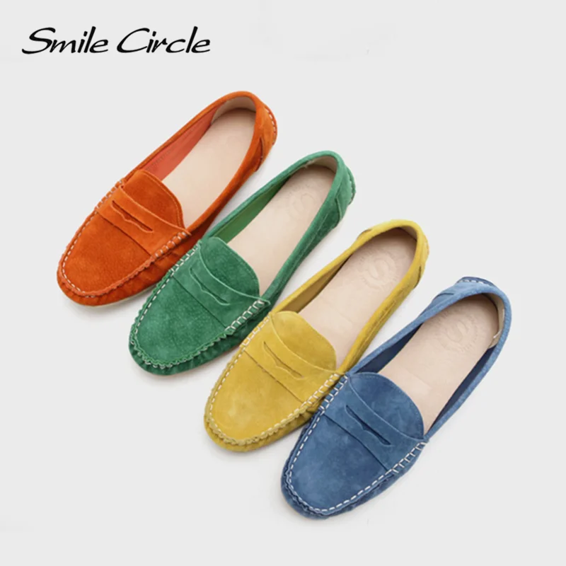 замшевые лоферы женская обувь на плоской подошве без шнуровки летняя