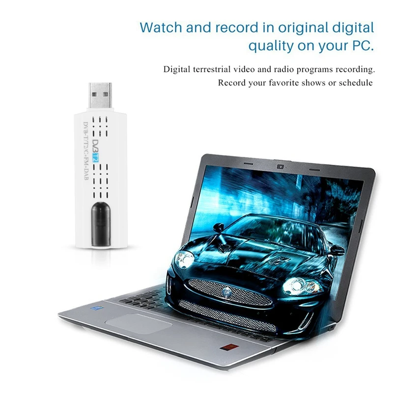 New USB 2.0 Digital DVB-T/T2 SDR+DAB+FM HDTV TV Tuner Receiver Stick