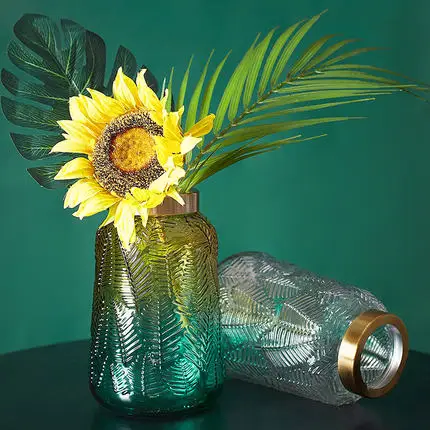 

Flower Vase Home Decoration Vase For Flower Glass Vase Home Decoration Accessories Modern Wedding Gold Vase Transparent Tabletop