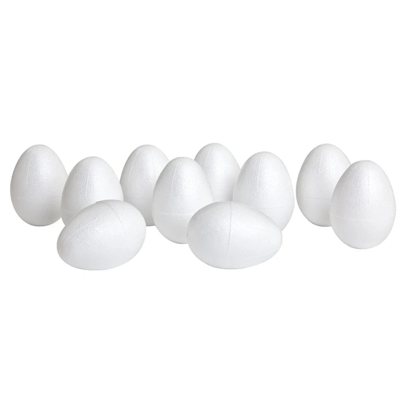 

10 Styrofoam eggs 6 cm white Easter Egg decorative egg for painting or sticking