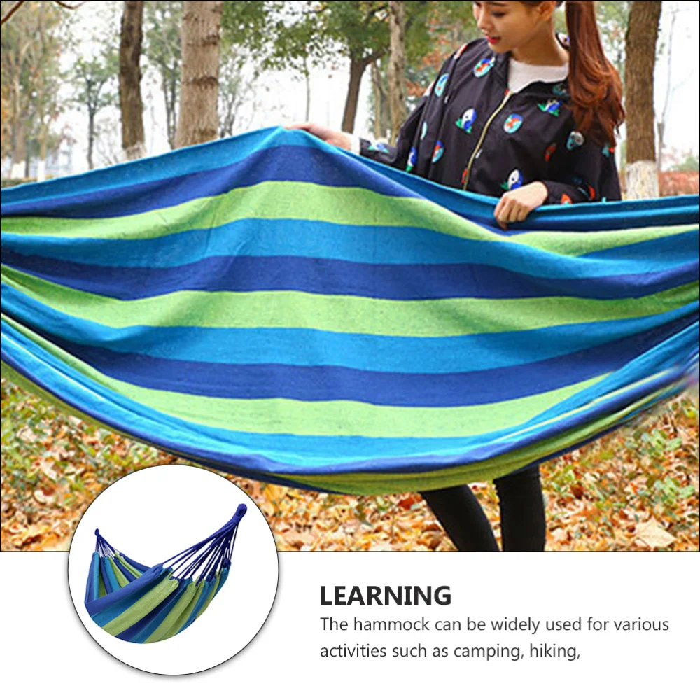 

Garden Widened Canvas Hammock Portable Swing Hammock Thickened Hanging Swing