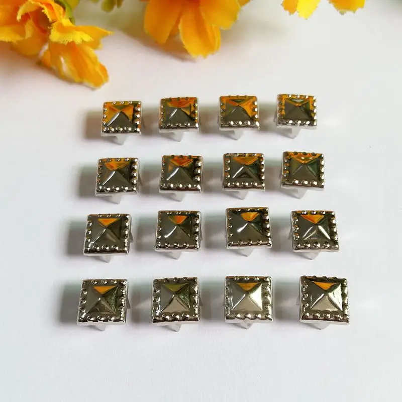 300pcs/lot new rivet 9MM Square Four claw metal studs and Spikes for clothing Garment Rivets Clothes | Дом и сад