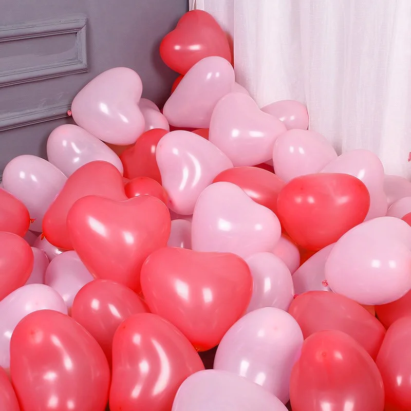 20 шт. красные белые розовые латексные воздушные шары в форме сердца для подарка