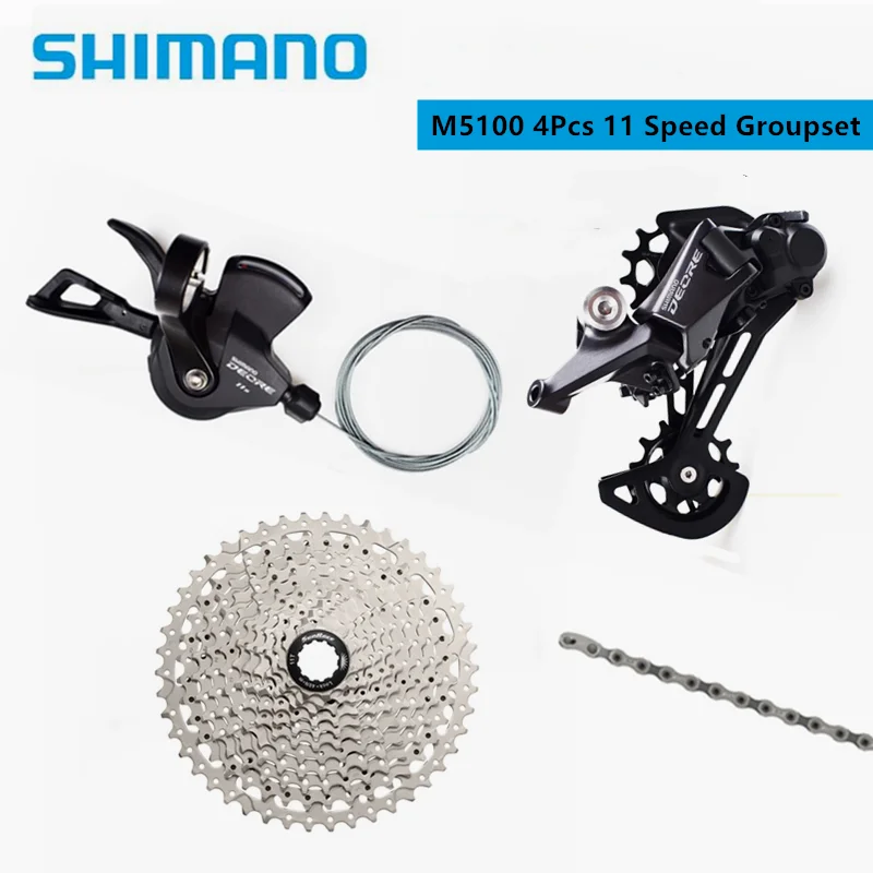 

SHIMANO 2020 NEW DEORE M5100 M5120 11 Speed With Sunrace Cassette Groupset MTB Mountain Bike Contains Shifter Rear Dearilleur