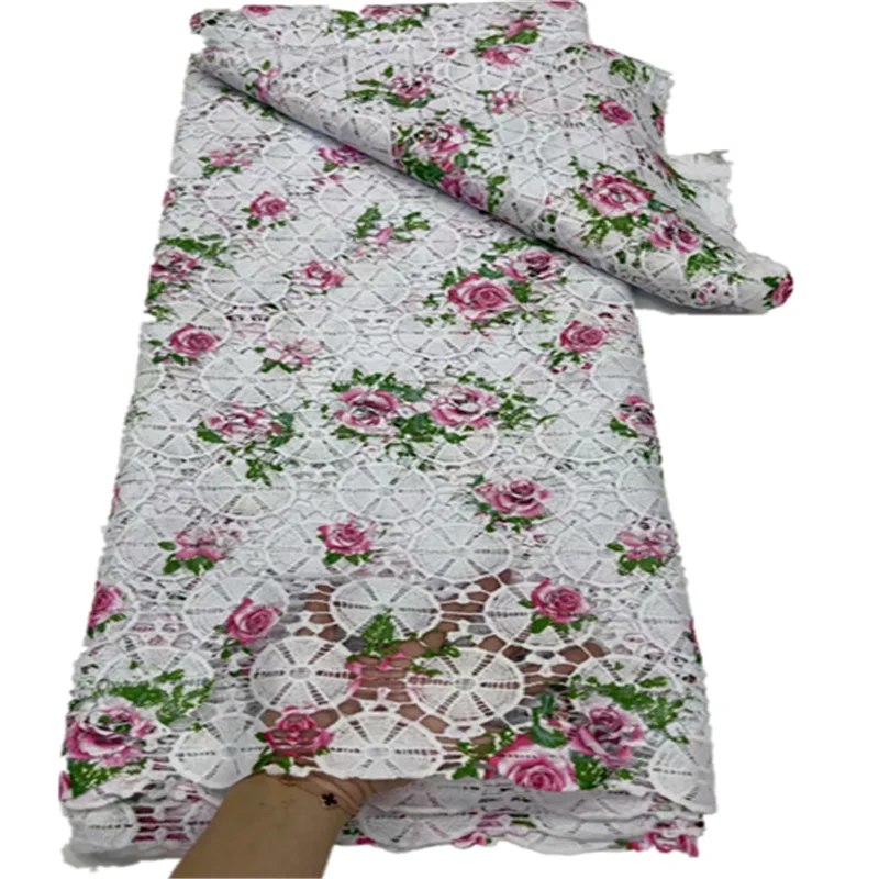 Promotion African Dry Lace Fabric High Quality Nigerian Men Women fabric Swiss Voile FYU86 |