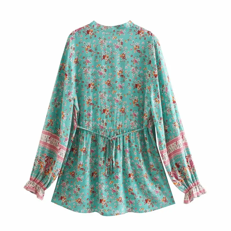 Boho Queens женские топы винтажные с цветочным принтом кисточками свободные блузки
