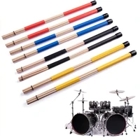 1 pair professional bamboo country jazz ballad percussion drum brushes bundle drum sticks with rubber handle 40cm 5 colors