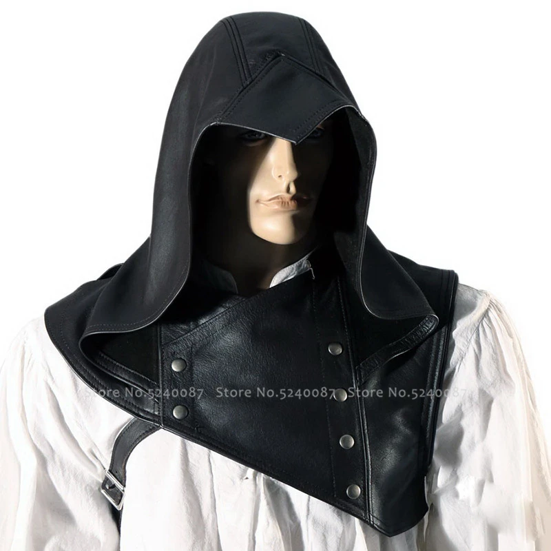 Средневековые мужские рыцарские шапки из искусственной кожи на Хэллоуин плащ