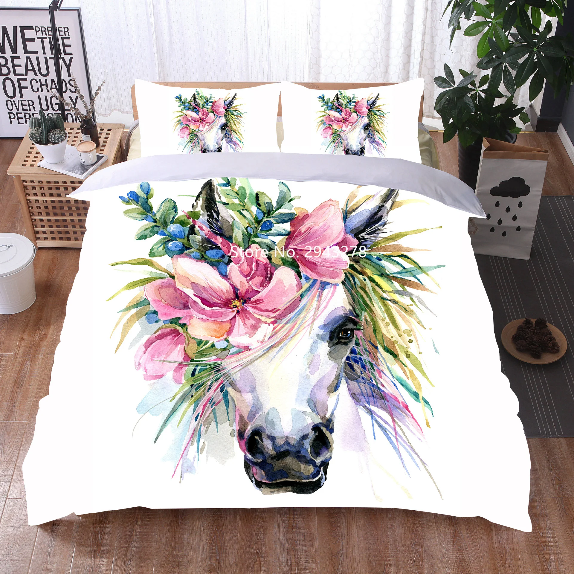 

Cartoon Print 3D-printed Bedding Set Stylish Comfortable Duvet Covered Pillowcase Bed Suitable for Adult Children Bedroom Decor