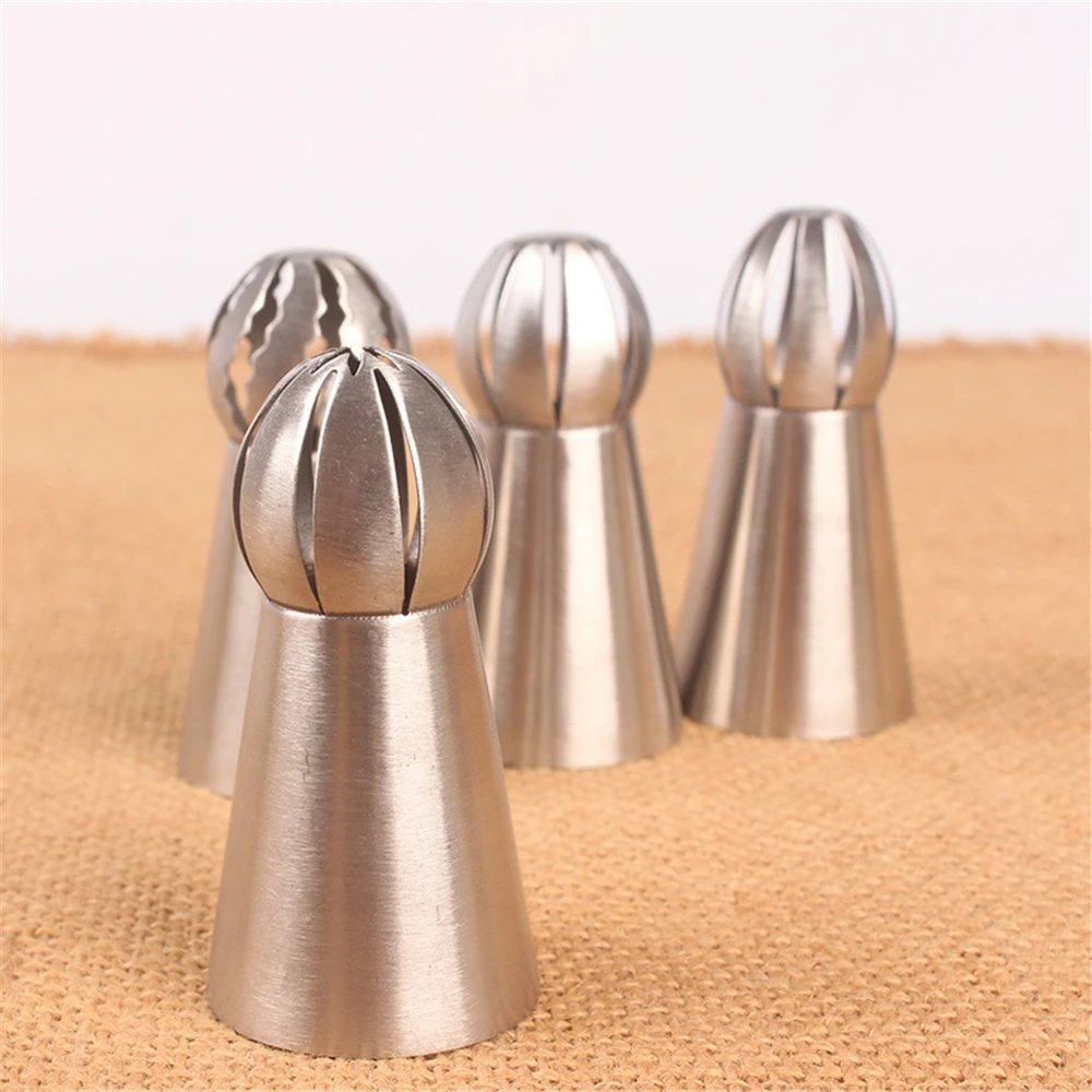 4 шт. кекс из нержавеющей стали Сферический шар форма Обледенение Трубопроводы