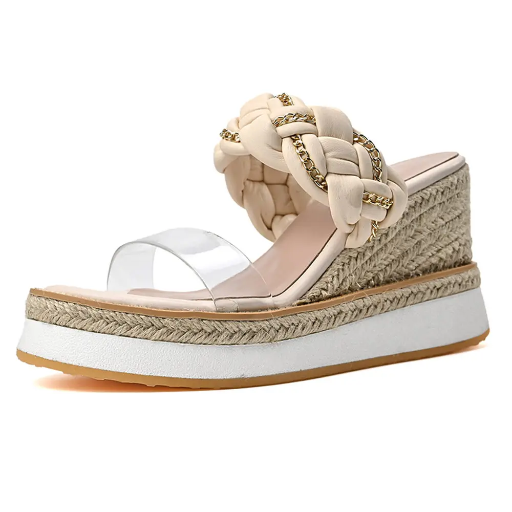 

DORATASIA 2021 New Arrival Female Slippers Solid Platform Open Toe Women Slippers Wedges Casual Comfy Outdoor Shoes Woman