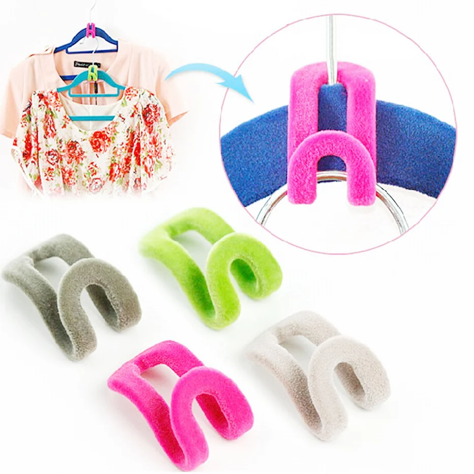 4/6/10 шт Мини Антискользящая Одежда Вешалка Органайзер для шкафа стеллаж хранения