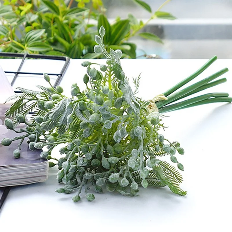 Роскошные флокированные Жасмин фрукты комплект ручной работы Искусственные