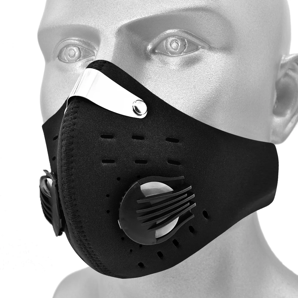

WOSAWE Motorcycle Mask PM2.5 Anti-Pollution Mask Filter Dust Mask Activated Carbon With Filter Bicycle MTB Breathable Face Mask