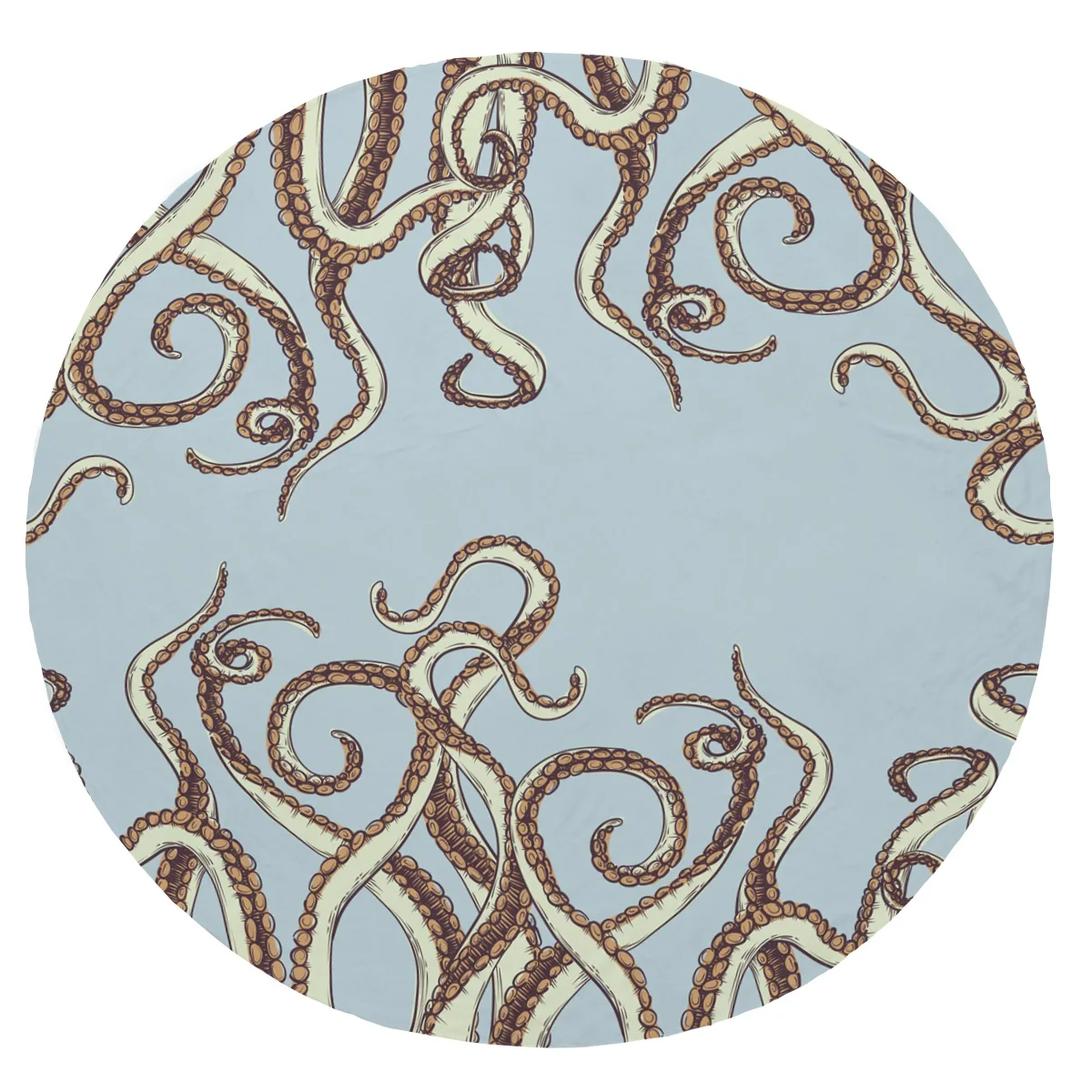Comprare Super Morbido Peluche Coperta Di Flanella Tentacolo Octopus Art Coperte Rotonda Coperte E Plaid Coperta Per Letti