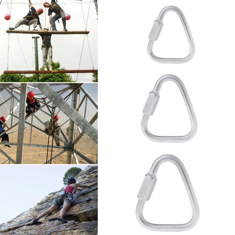 

316 треугольное соединительное кольцо из нержавеющей стали, замок Meilong, треугольный замок, оборудование для скалолазания, быстрая безопаснос...