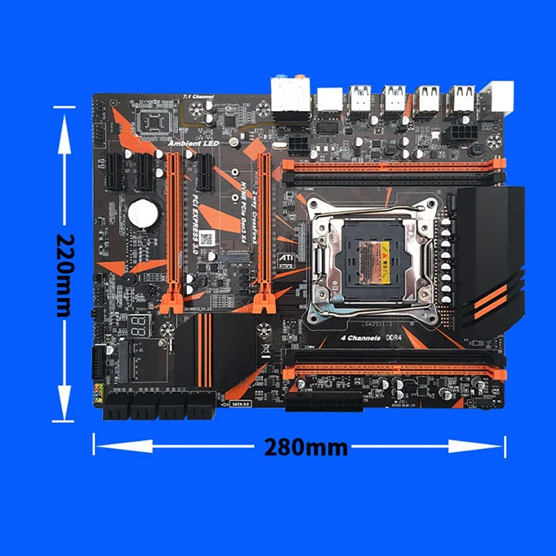Комплект материнской платы X99 LGA2011-3 CPU 4XDDR4 REG ECC RAM USB3.0 SATA3.0 PCI-E 3 0 материнская плата с