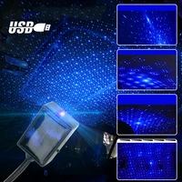 universal usb light projector car interior roof atmosphere projector star night light starry sky lamp led blue car accessories